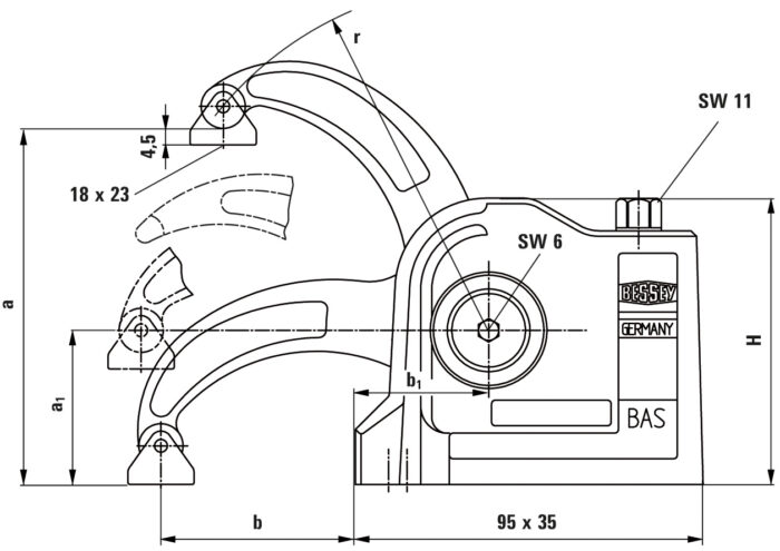 Bessey Docisk maszynowy kompaktowy BSP-C10-6 - BSP-C10-6 - obrazek 2