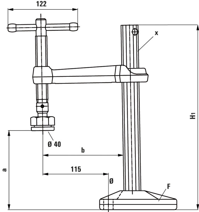 Bessey Docisk stołowy śrubowy BSG 210/140 - BSG21-14 - obrazek 2