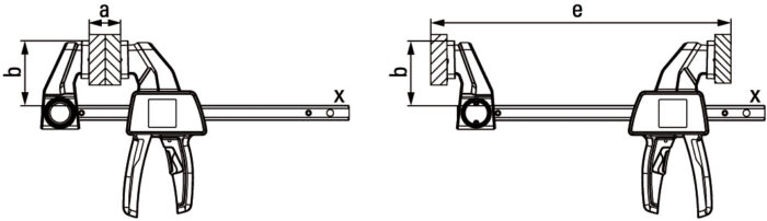 Bessey Ściski śrubowe ślusarskie jednoręczne EZL 300/80 - EZL30-8 - obrazek 2