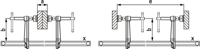 Bessey Zestaw ścisków ślusarskich stalowych wzmocnionych kompletny GSV 3000/140 - GSV300M - obrazek 2