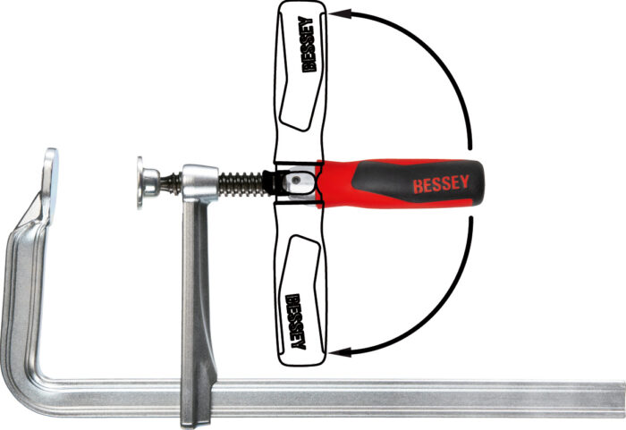 Bessey Ścisk śrubowy ślusarski stalowy GZ-KG 300/120 - GZ30-12KG - obrazek 2