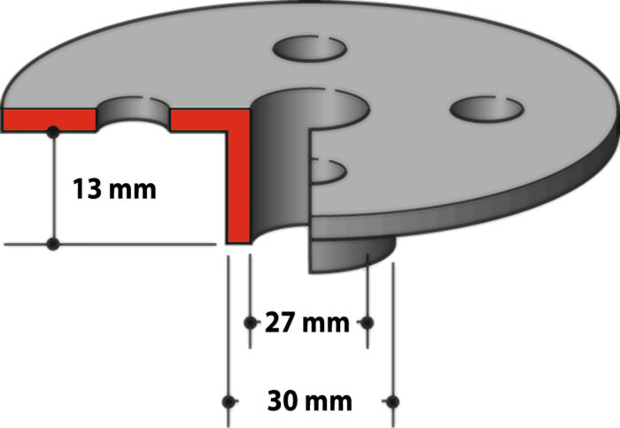 MAKITA SZABLON ŚR. 30MM 27/30/13 164471-6 - obrazek 2