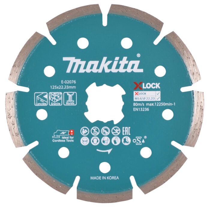 MAKITA TARCZA DIAMENTOWA X-LOCK 125MM E-02076