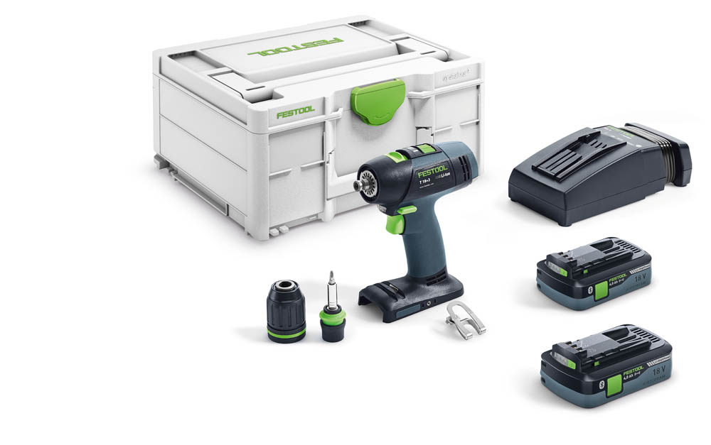 Festool Akumulatorowa wiertarko-wkrętarka T 18+3 HPC 4