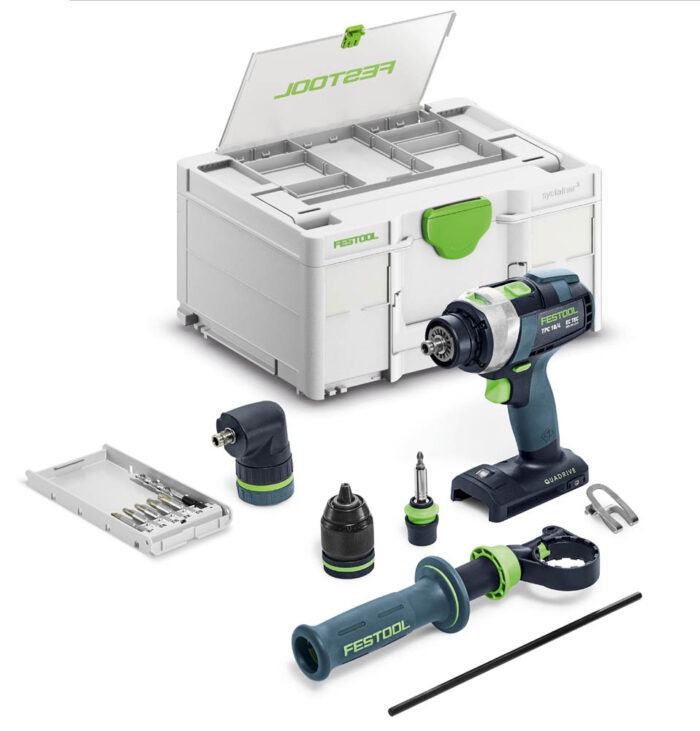 Festool Akumulatorowa wiertarko-wkrętarka udarowa TPC 18/4 I-Basic-Set QUADRIVE - sklep ToolCenter