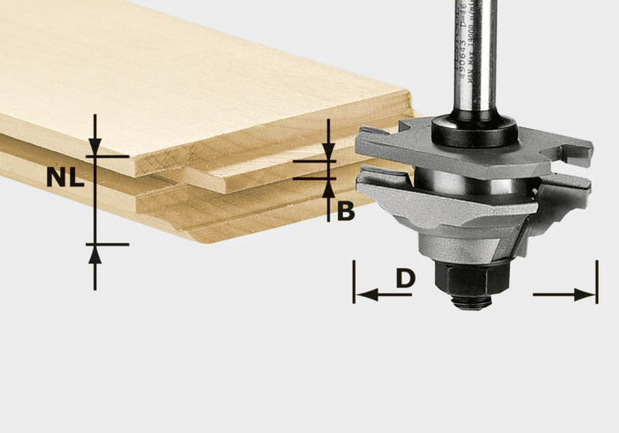 Festool Frez profilowy do wypustów HW S8 D46 x D12-FD - 490643