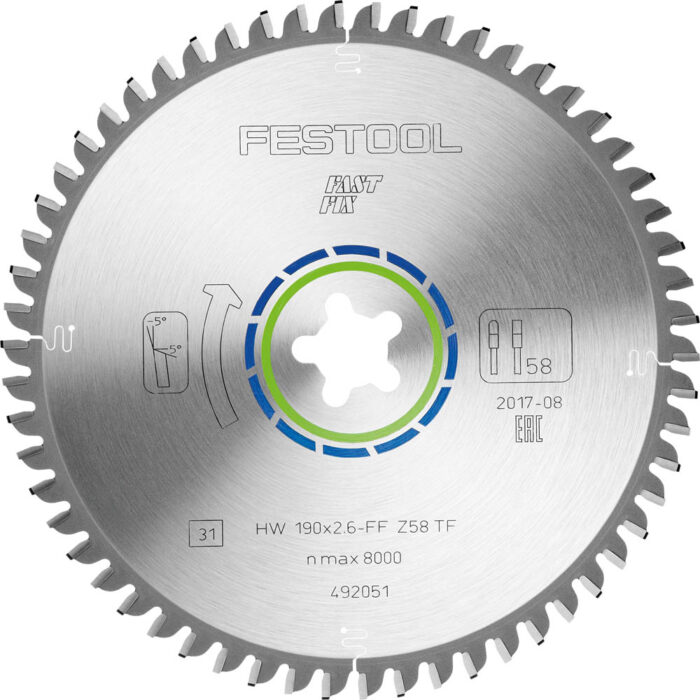 Festool Tarcza pilarska HW 190x2,6 FF TF58 ALUMINIUM/PLASTICS - 492051 - obrazek 2